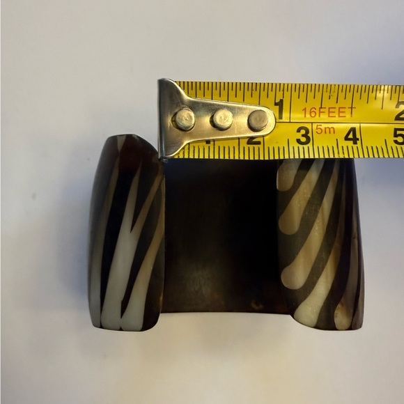 Brown and Cream Cuff Bracelet, Small - Picture 8 of 8